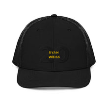 Load image into Gallery viewer, Black on Black Ryan Weiss 20 Trucker Hat