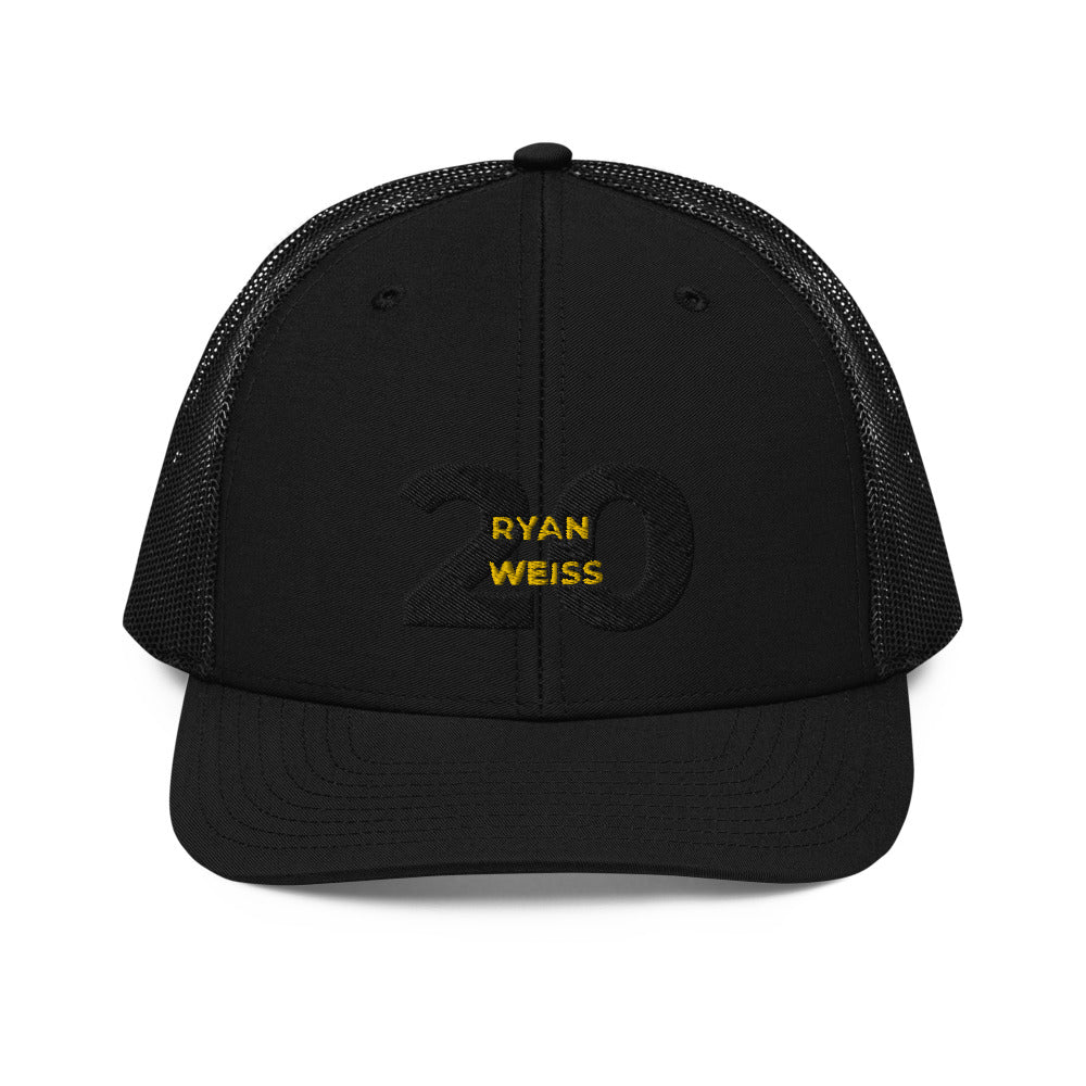 Black on Black Ryan Weiss 20 Trucker Hat