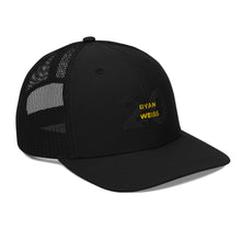 Load image into Gallery viewer, Black on Black Ryan Weiss 20 Trucker Hat
