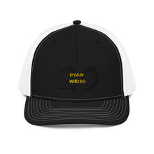 Load image into Gallery viewer, Black on Black Ryan Weiss 20 Trucker Hat
