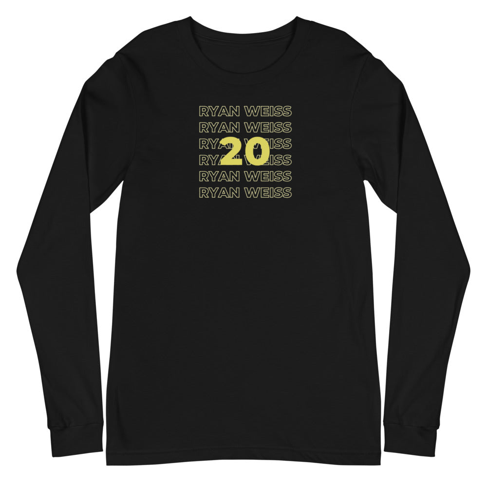 Repeat Ryan 20 Weiss Unisex Long Sleeve Tee